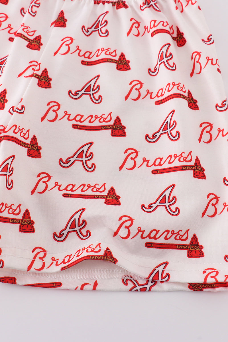 Atlanta baseball applique boy set